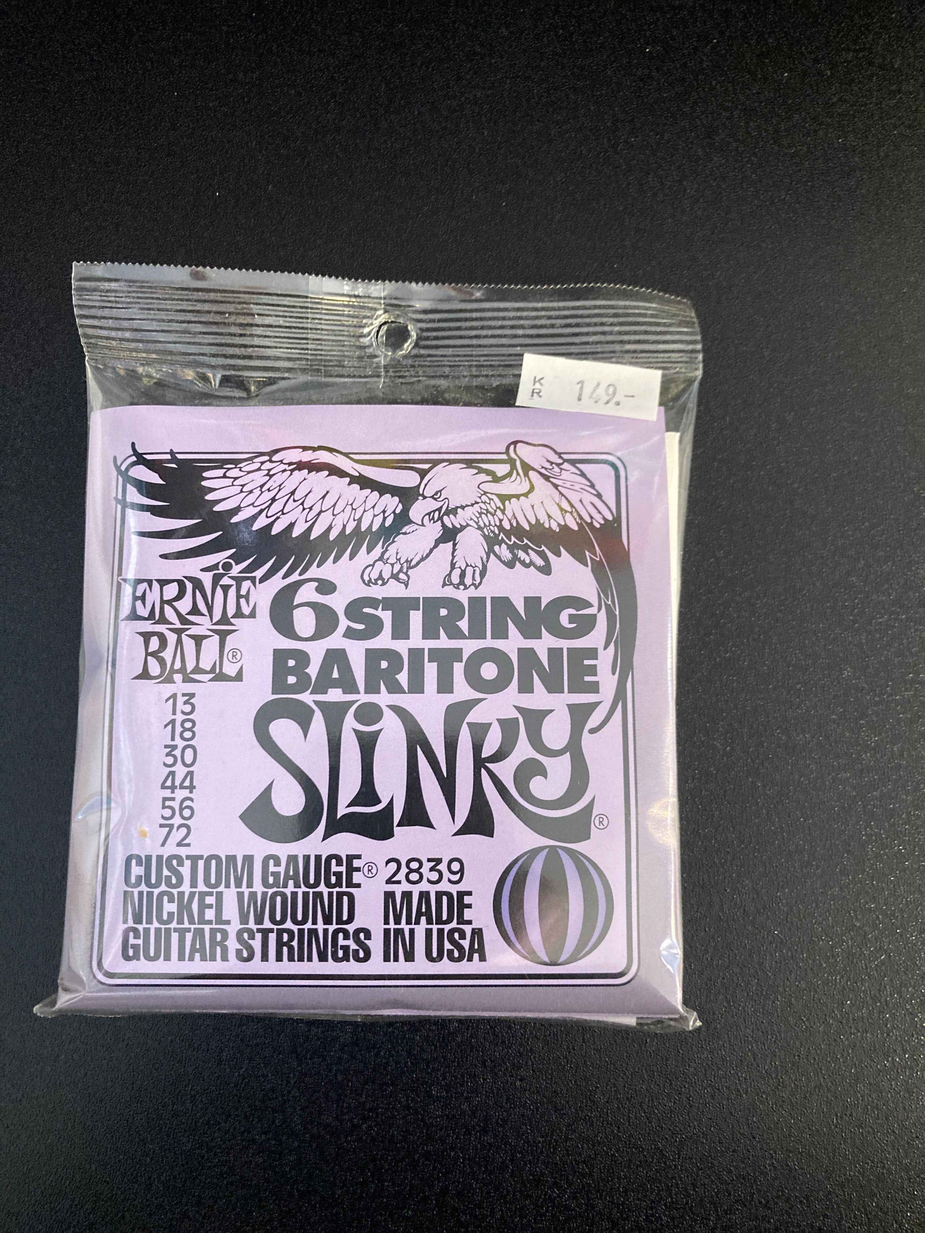 Ernie Ball 6 String Baritone Slinky 13-72 El-gitar